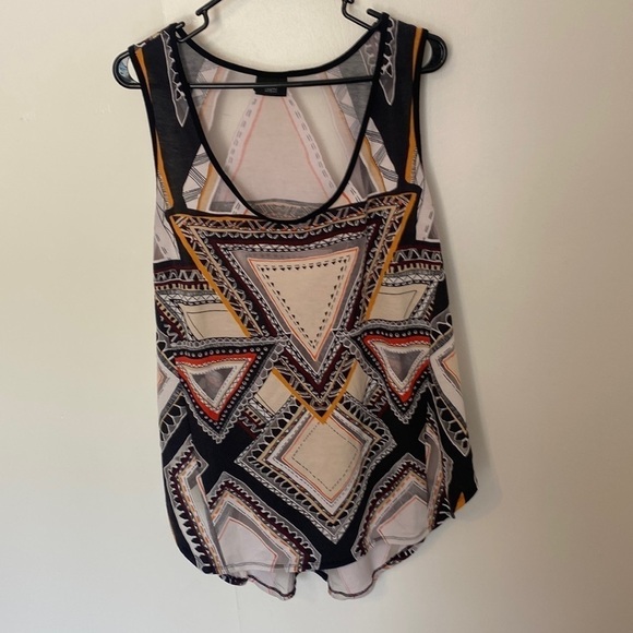 XXL Sleeveless Racerback Top Aztec Boho Print Festival - Picture 1 of 11
